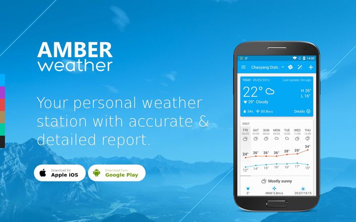 Captura de pantalla de amberweather.com