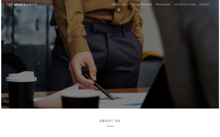 Screenshot of amberwrite.com