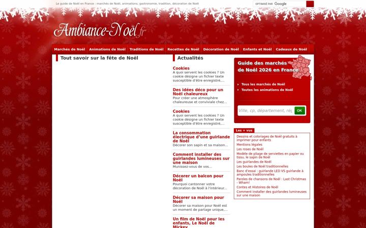 Screenshot of ambiance-noel.fr