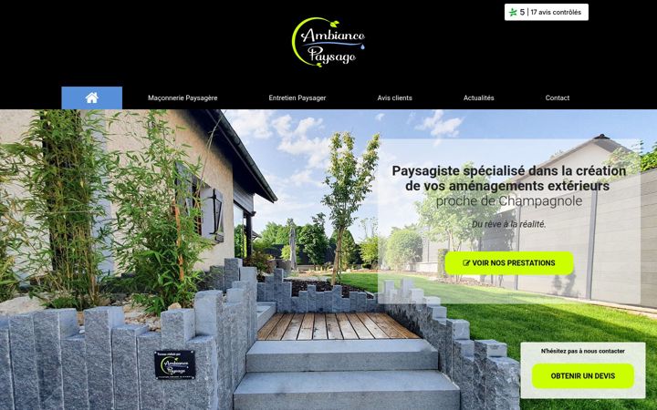 Screenshot of ambiance-paysage-39.fr