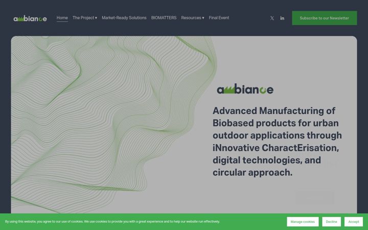 Screenshot of ambiance-project.eu