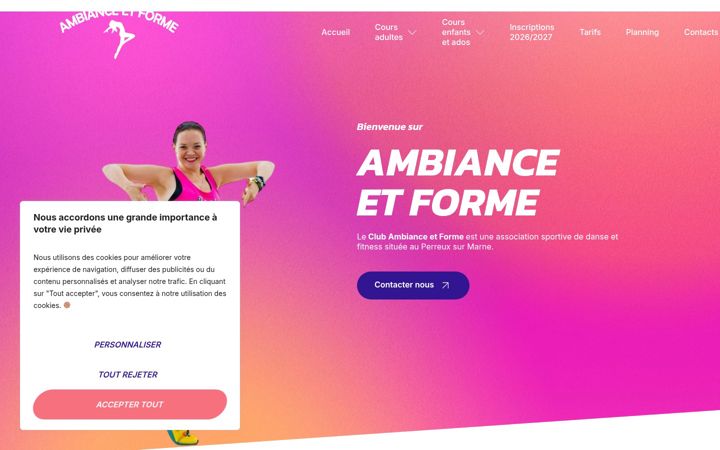 Екранна снимка на ambianceforme.fr