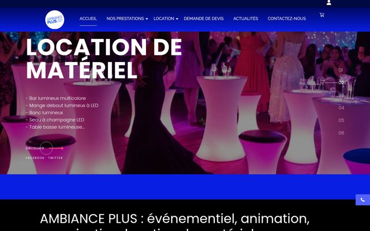 Screenshot of ambianceplus.fr