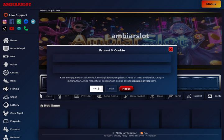 Képernyőkép: ambiarslot.net