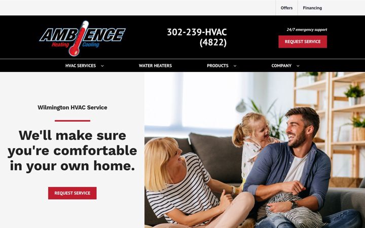 Screenshot di ambience239hvac.com