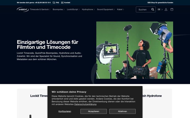 Screenshot of ambient.de