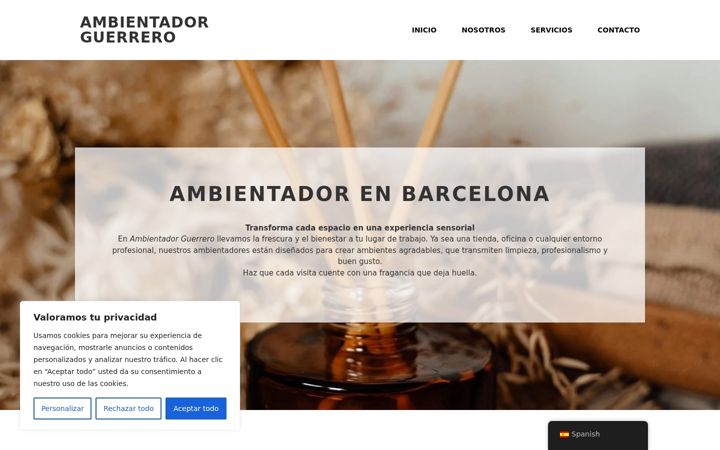 Screenshot ta' ambientador-guerrero.es