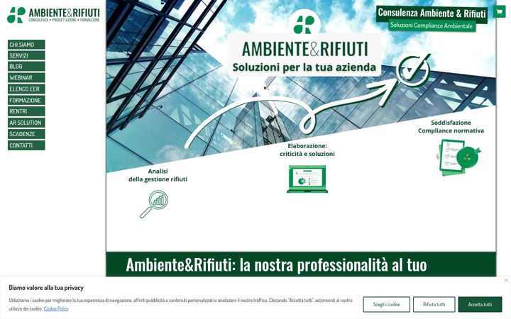 Screenshot του ambiente-rifiuti.com
