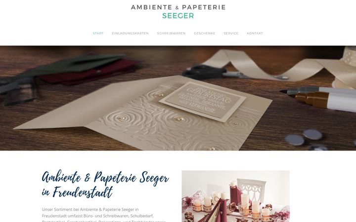Screenshot του ambiente-seeger.de
