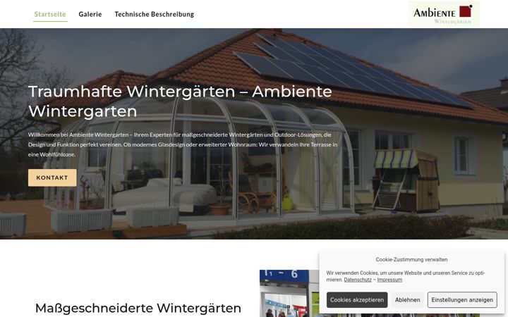 Screenshot of ambiente-wintergaerten.de