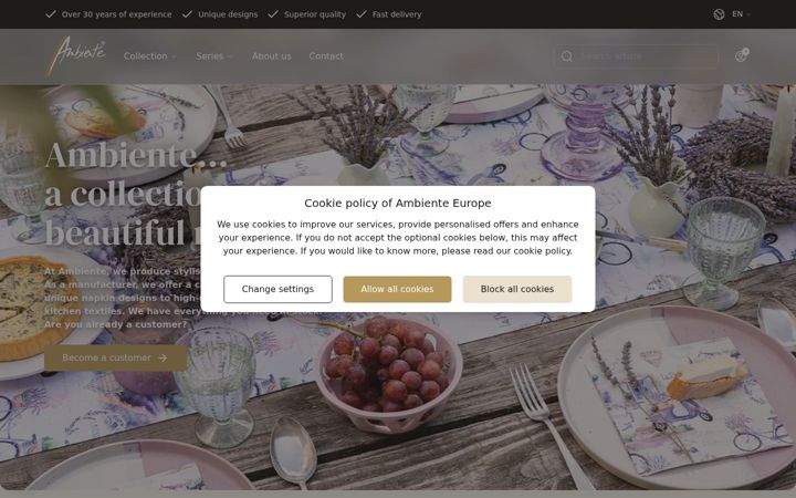 Screenshot of ambiente.eu