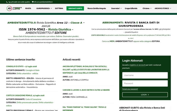 Screenshot of ambientediritto.it