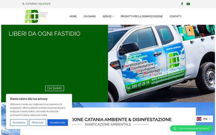 Screenshot of ambientedisinfestazione.it