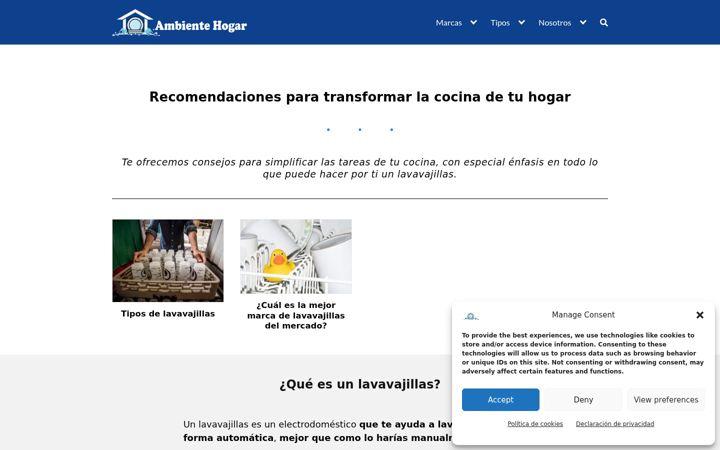 Screenshot of ambientehogar.net