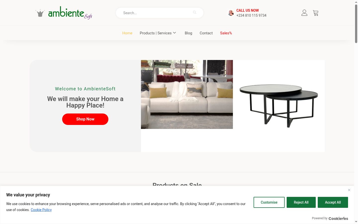 Sutikimo reklamjuostės, rodytos prieš bet kokią sąveiką, ekrano kopija