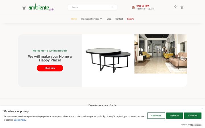Screenshot of ambientesoft.com