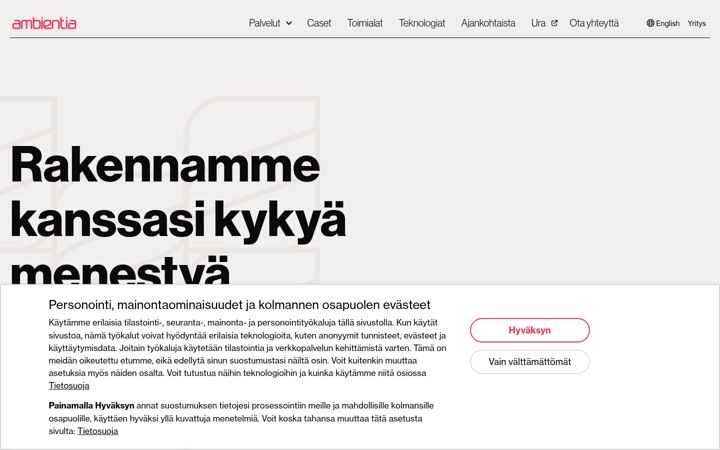 Képernyőkép: ambientia.fi