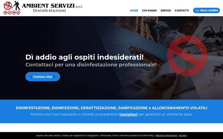 Screenshot stránky ambientservizi.com