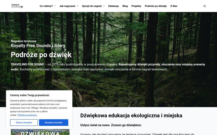 Screenshot of ambientsoundmap.com
