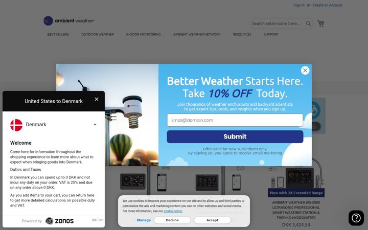 Screenshot of ambientweather.com