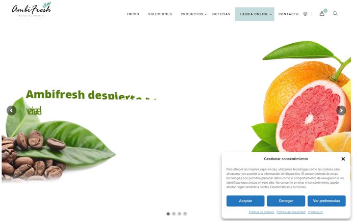 Skjámynd af ambifresh.es