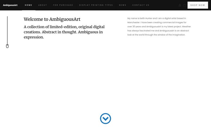 Screenshot of ambiguousart.co.uk