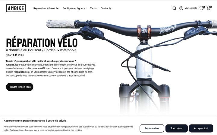 Screenshot of ambike.fr