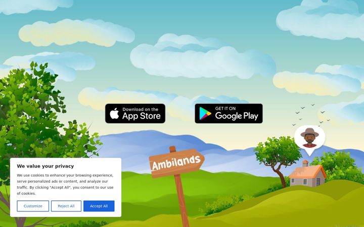 Screenshot of ambilands.com