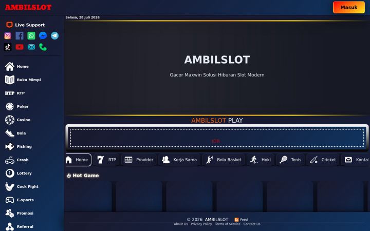 Screenshot of ambilslot.net