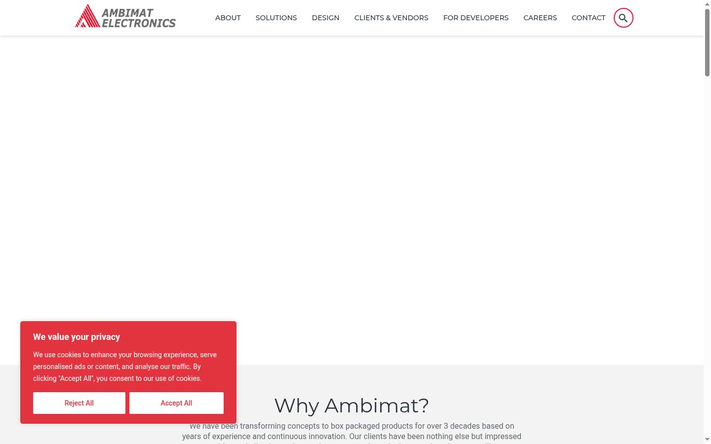 Screenshot of the consent banner shown before any interaction