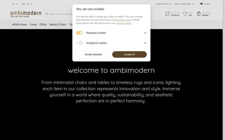 Екранна снимка на ambimodern.com