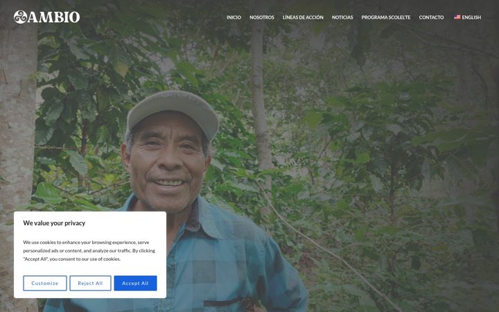 Screenshot of ambio.org.mx