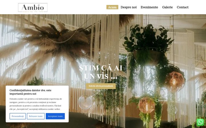Screenshot of ambioevents.ro