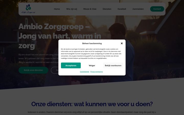 Zrzut ekranu ambiozorg.nl