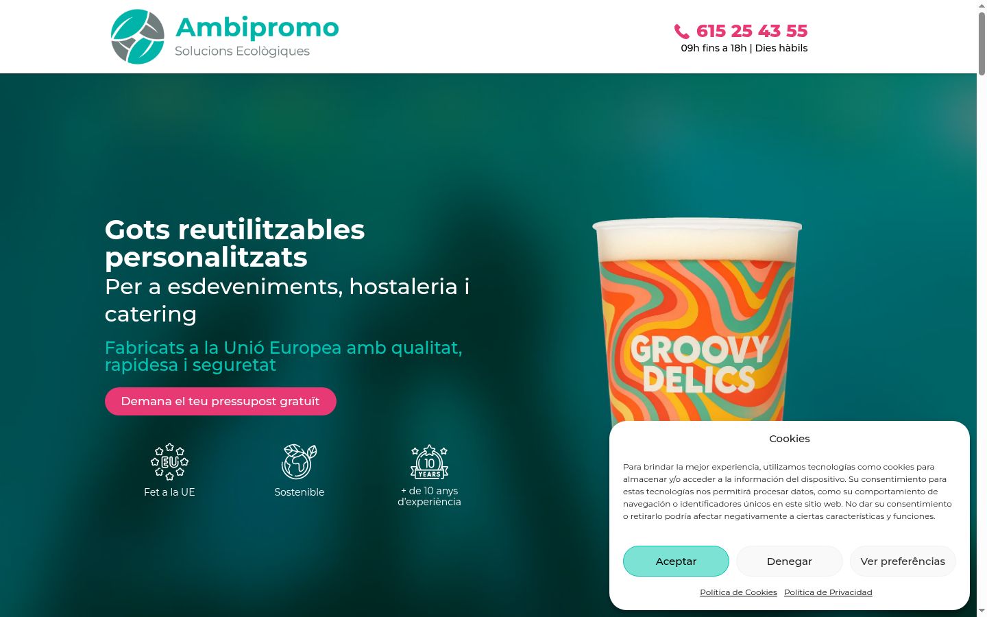 Sutikimo reklamjuostės, rodytos prieš bet kokią sąveiką, ekrano kopija