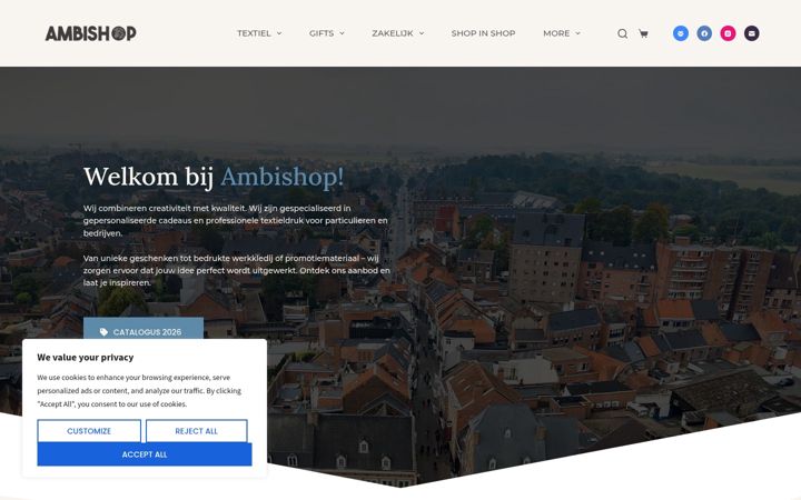 Screenshot stránky ambishop.be