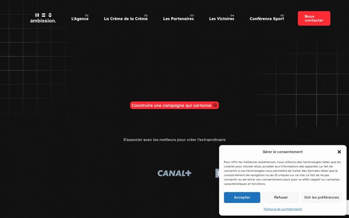 Screenshot of ambission.co