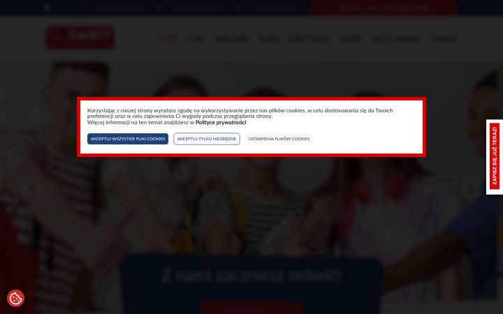 Zrzut ekranu ambit.edu.pl