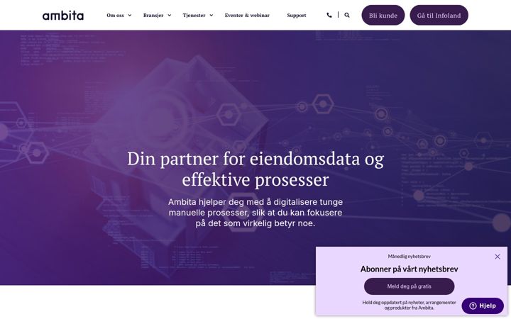 Skärmbild av ambita.com
