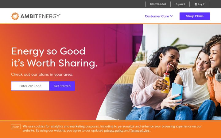 Screenshot of ambitenergy.com
