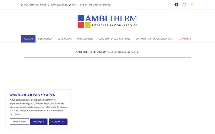Screenshot of ambitherm-energies-renouvelables.fr