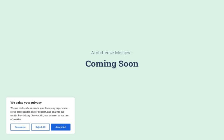 Screenshot of ambitieuzemeisjes.nl