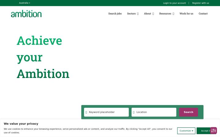 Zrzut ekranu ambition.com.au