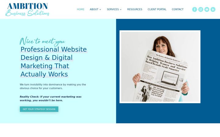 Zrzut ekranu ambitionbusinesssolutions.com