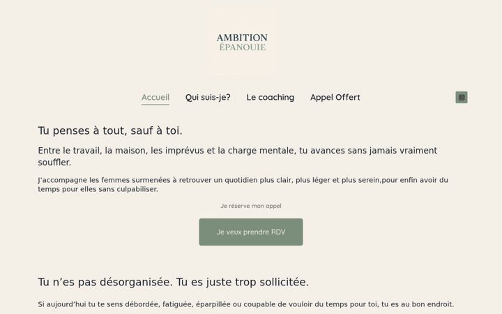 Screenshot of ambitionepanouie.com