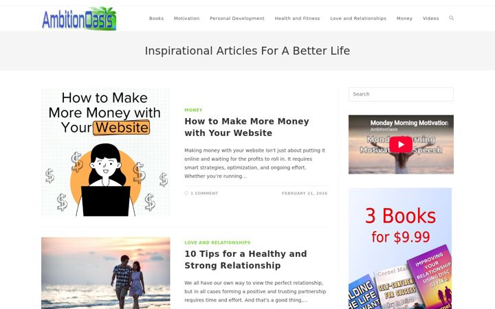 Screenshot of ambitionoasis.com