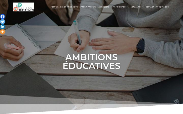 Screenshot von ambitions-educatives.org