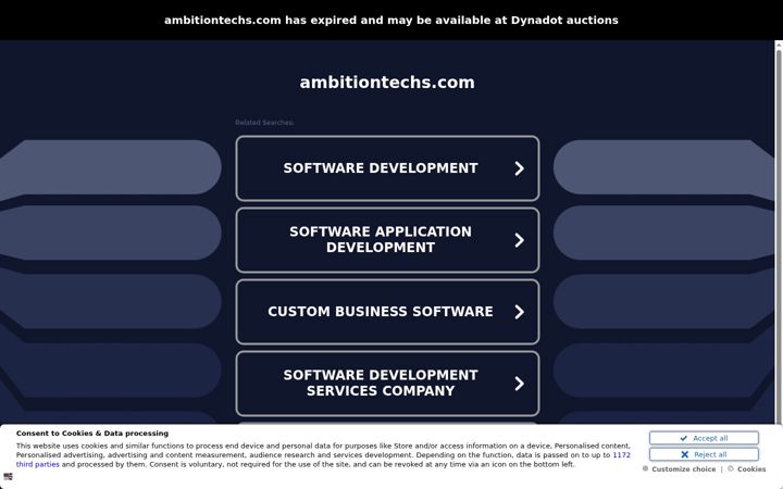 Screenshot of ambitiontechs.com