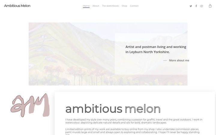 Screenshot of ambitiousmelon.co.uk