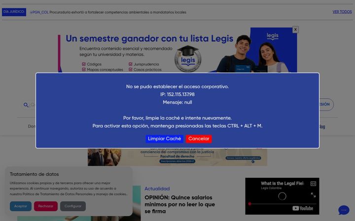 Screenshot of ambitojuridico.com